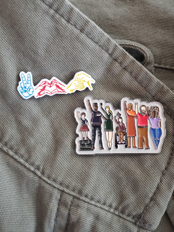 Peace, Love, Inclusion (American Sign Language) Enamel Pin