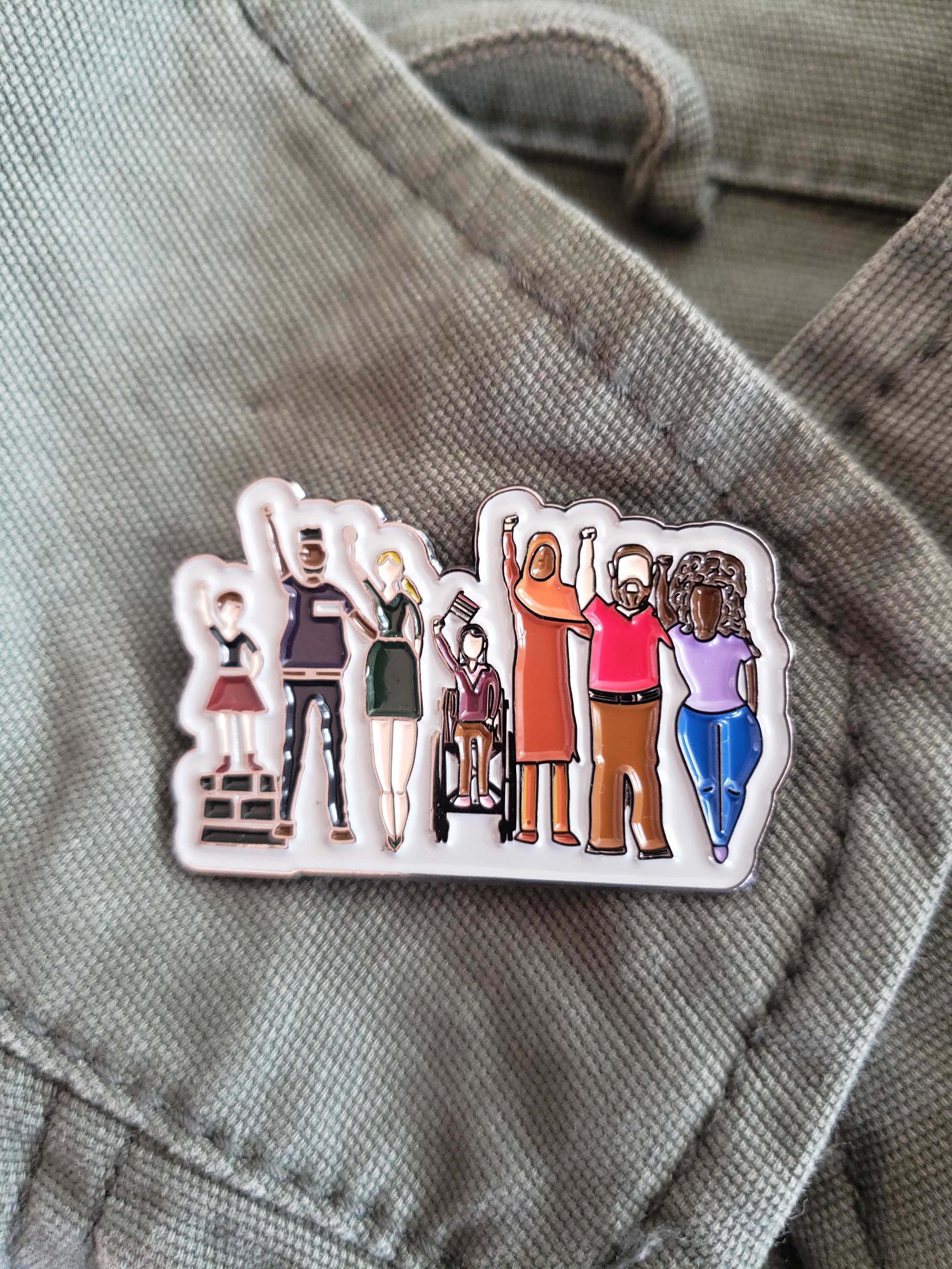 Unity Ribbon Pin 35th Anniversary UNITY Enamel Pin – Live Inclusively® Shop