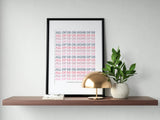 All Of Us Or None Of Us - Repeated Text Digital Print